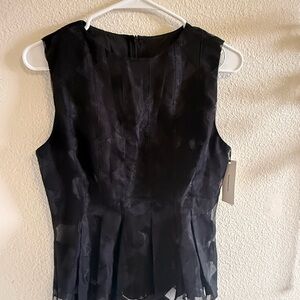 Commense Black Sleeveless Blouse
